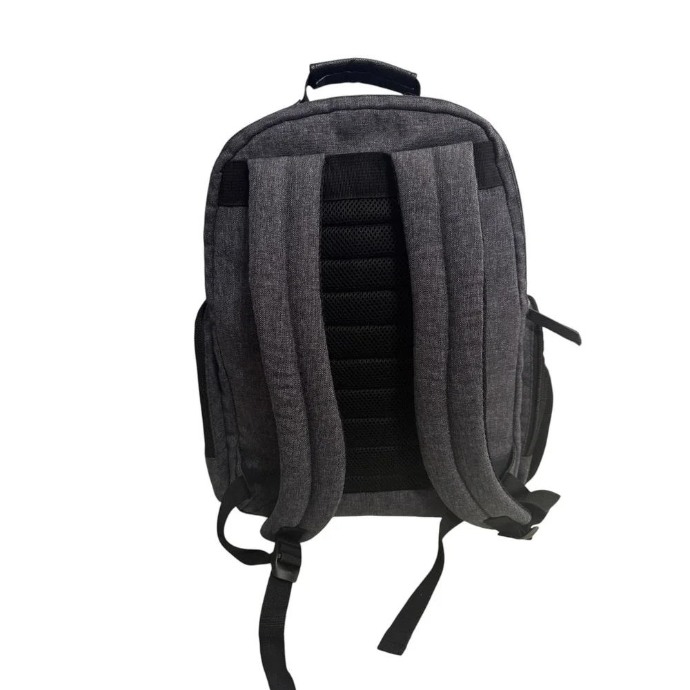 BB Gear Seeking Adventure Dad Diaper Bag Backpack Heather Grey with Changing Pad